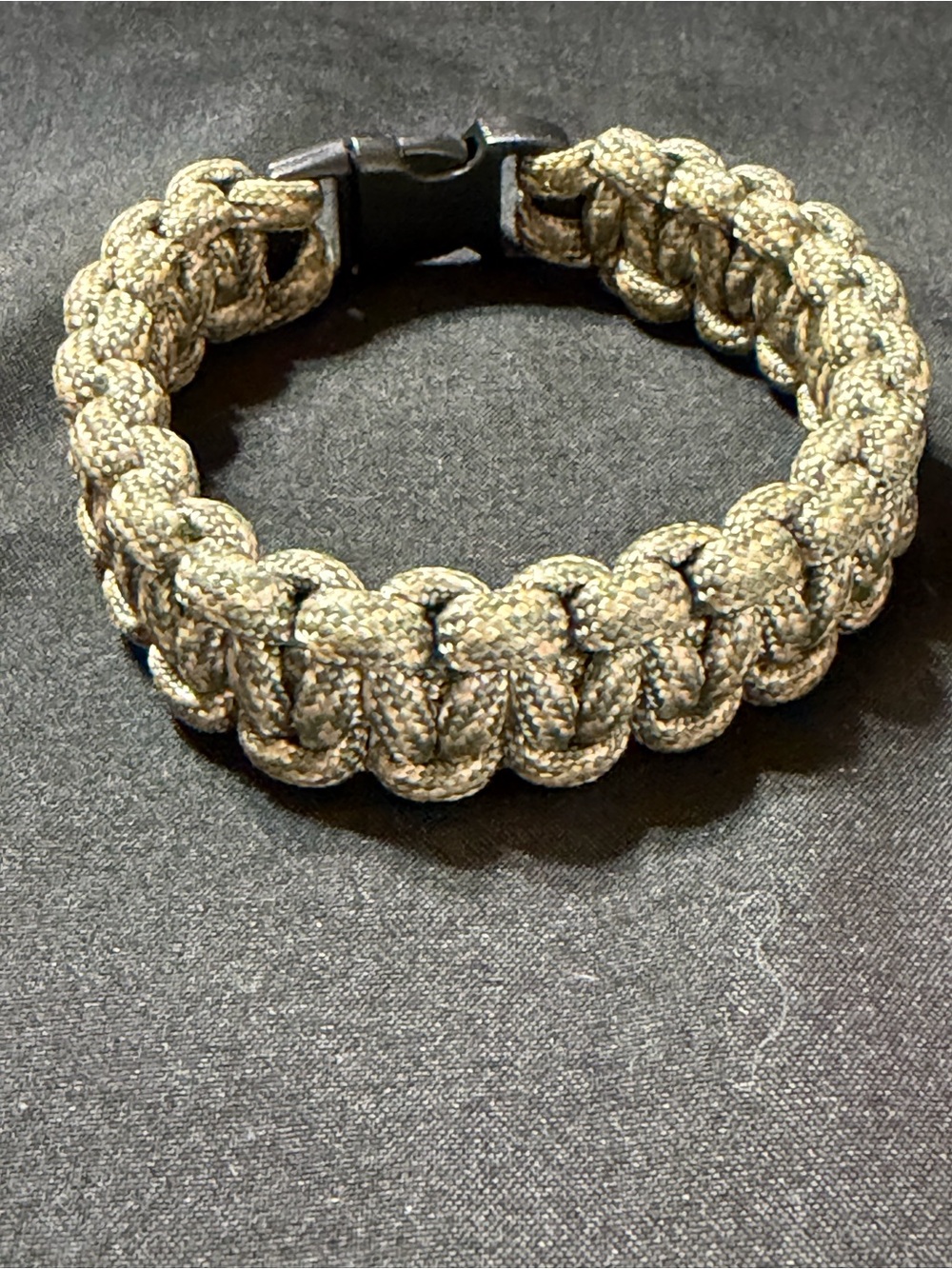 Source Unknown Tan and Black Paracord Bracelet